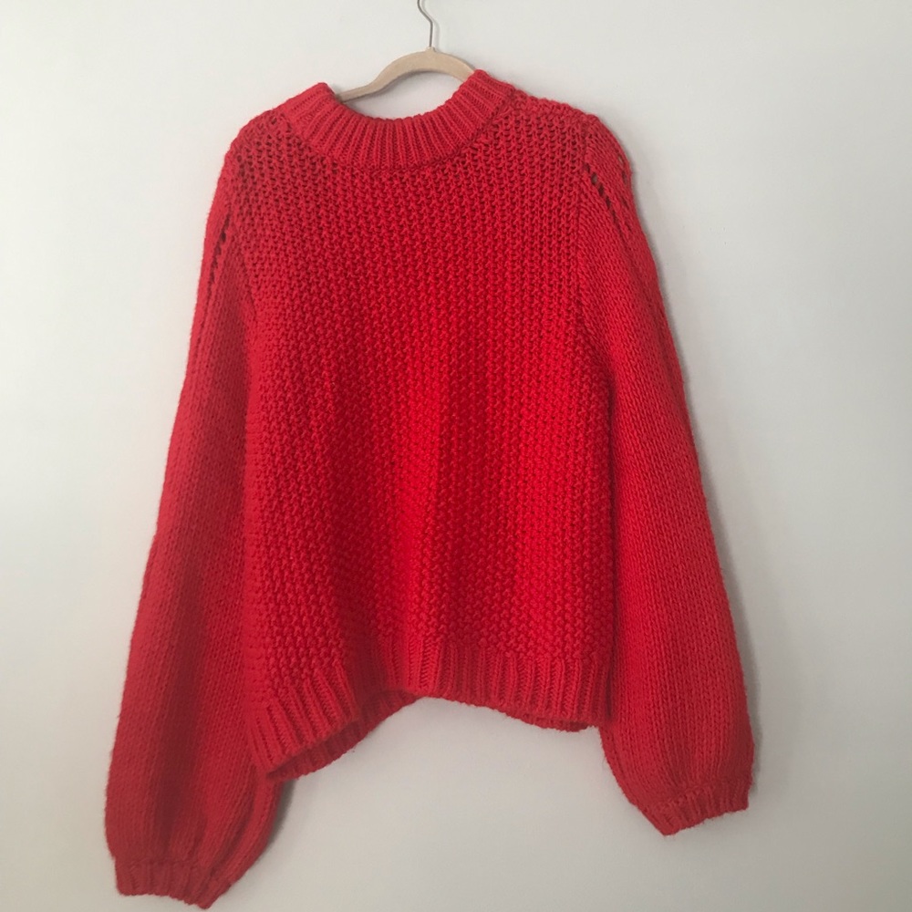 Thick Red Knit Sweater